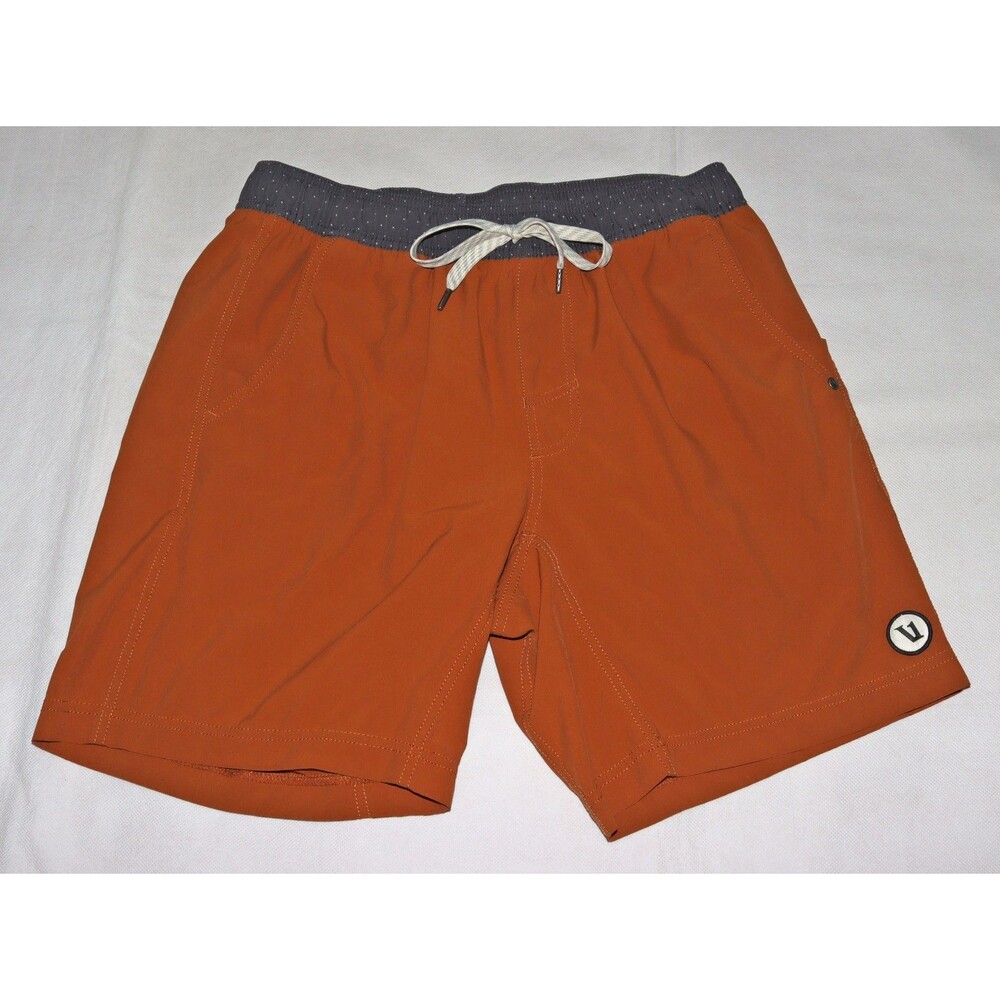 Vuori Kore Shorts Men's Size Medium  V302 Brown Drawstring Pockets Stretch